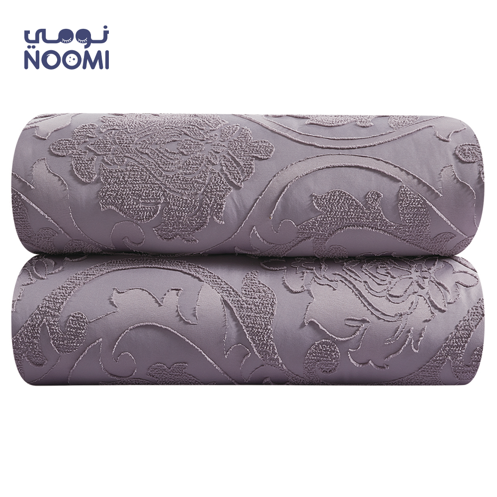 مفرش كراون مايكروفايبر مطرز نفرين 7 قطع موف غامق