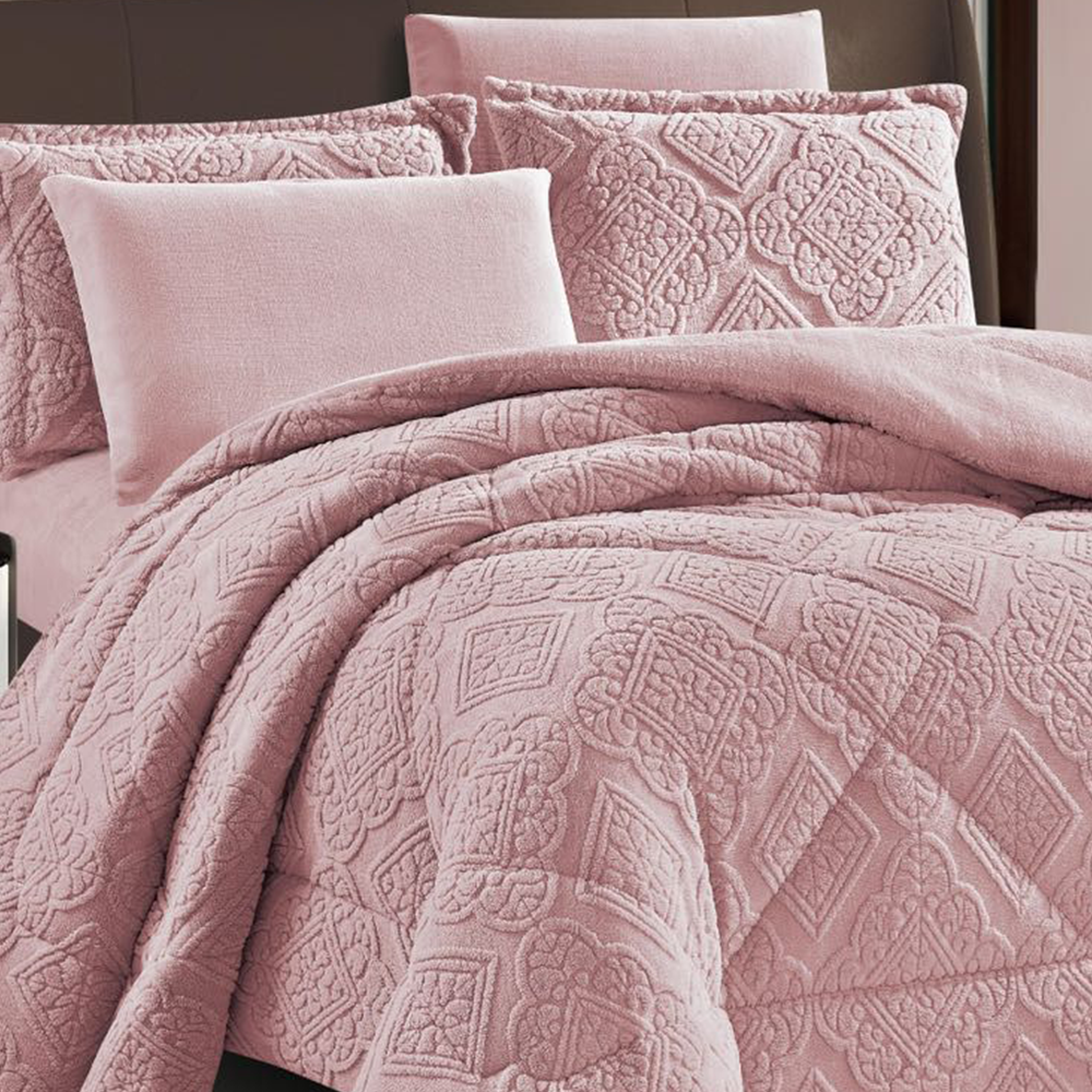 مفرش بيفاري الفاخر مخمل فرو نفرونص  4 قطع