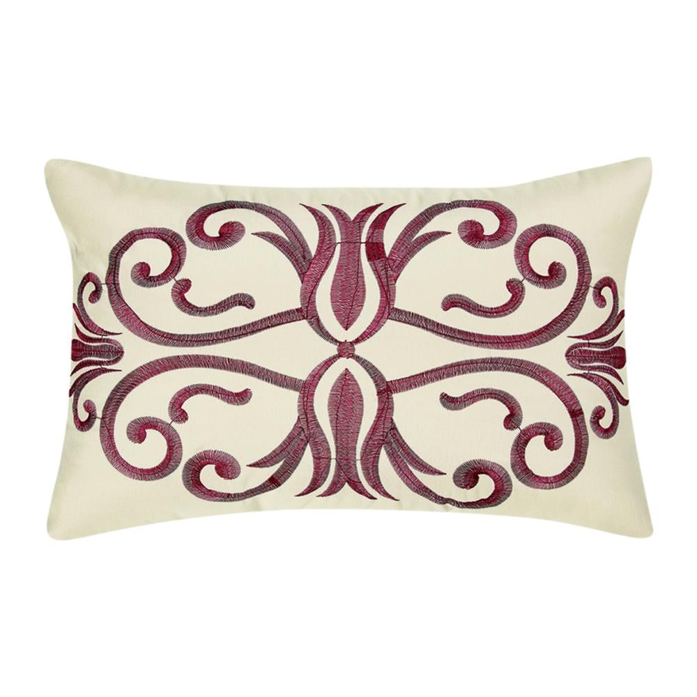 مفرش لارا  ٨ قطع مطرز كامل- أحمر