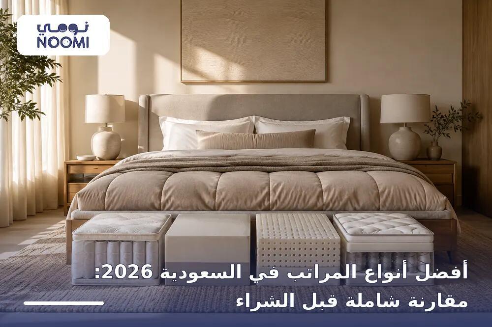 أفضل أنواع المراتب في السعودية 2026: دليل المقارنة الشامل قبل الشراء