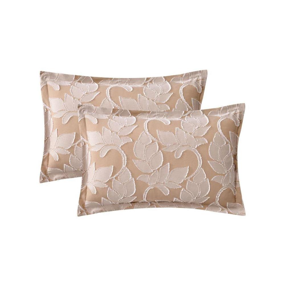 مفرش روزي مايكروفايبر نفر ونص 5 قطع-بيج فاتح مشجر