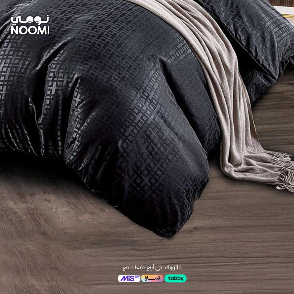 مفرش الاندلس الفندقية جودة عالية نفر ونص  اسود