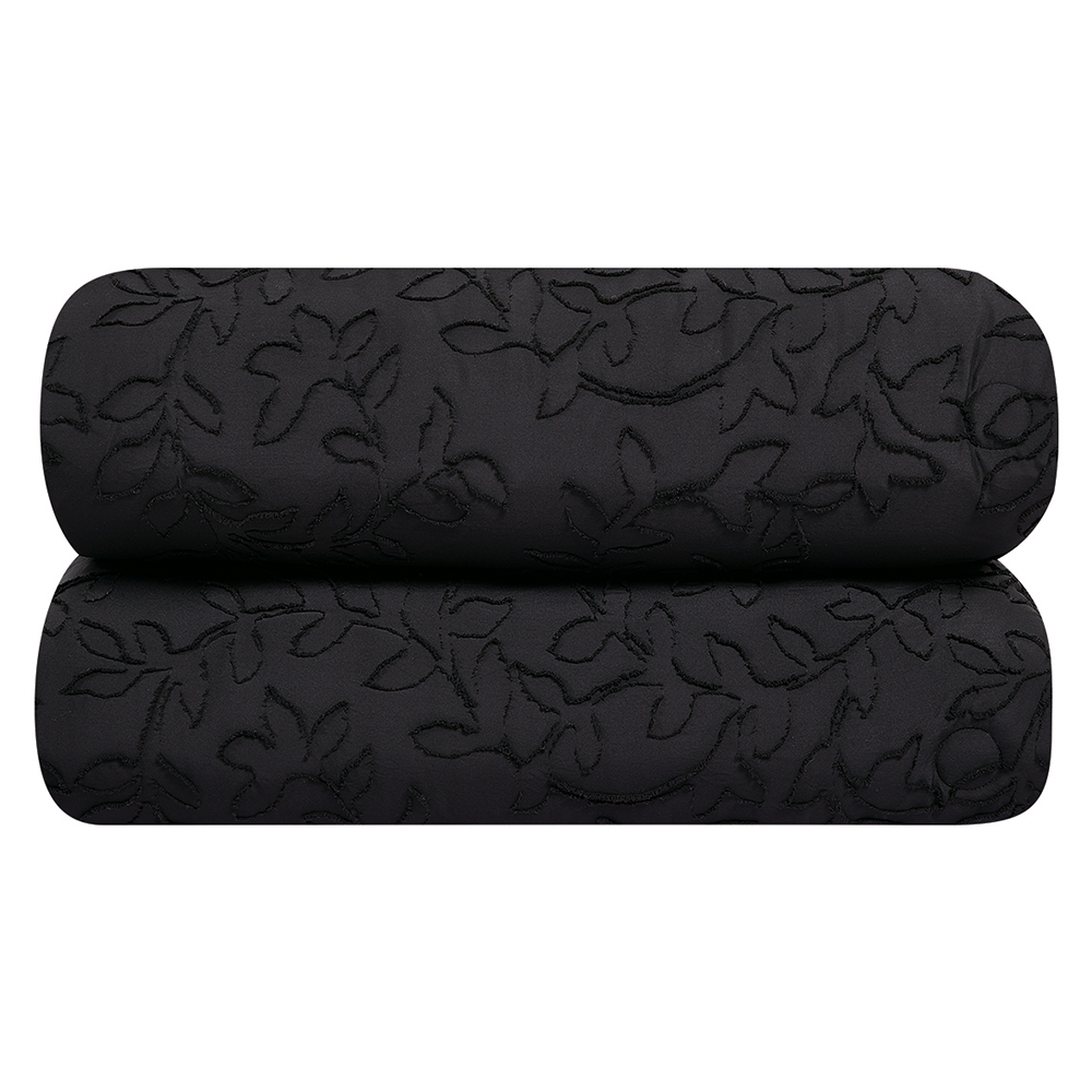 مفرش فلوريا مايكروفايبر أسود نفر ونص 5 قطع