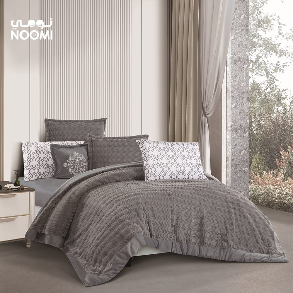 مفرش ليان شتوي مايكروفايبر  نفرونص 5 قطع