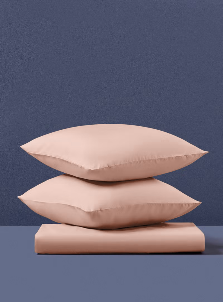 طـقـم شـرشـف 2 قـطـعة مـفـرد ونـص- وردي