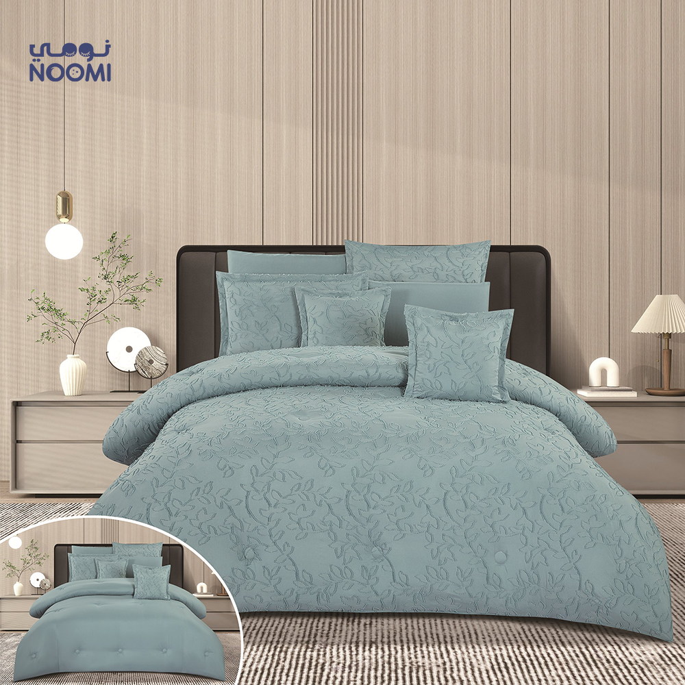 مفرش فلوريا مايكروفايبر باستيل مزدوج 8 قطع