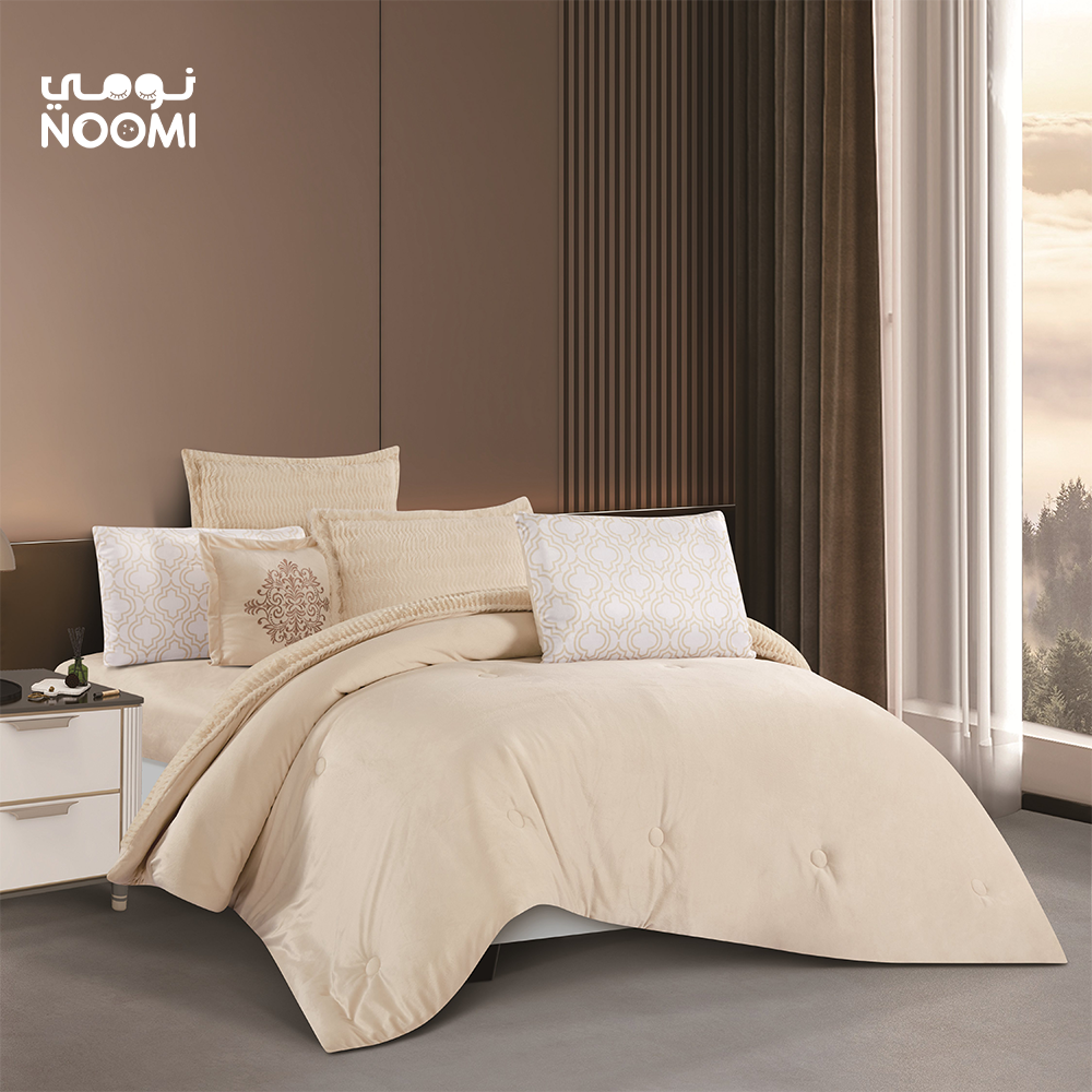 مفرش ليان شتوي مايكروفايبر  نفرونص 5 قطع