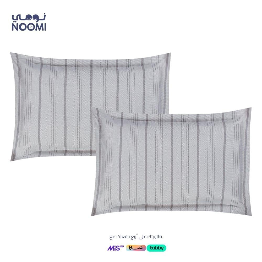 مفرش جومانا مايكروفايبر فندقي  نفرين 8 قطع رصاصي فاتح