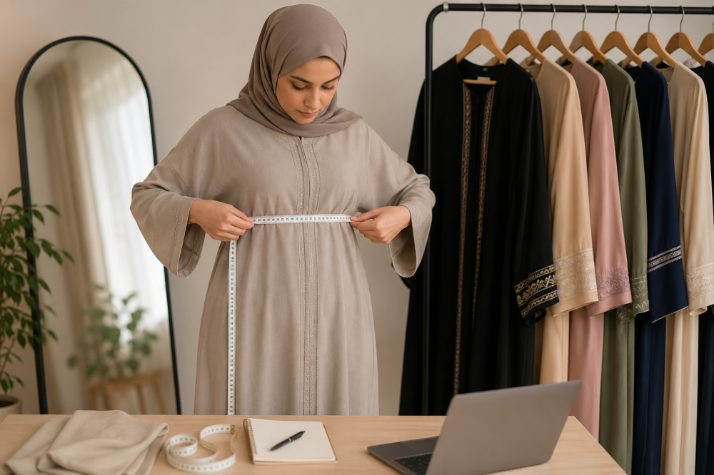 دليل اختيار مقاسات الجلابيات أونلاين بدون خطأ