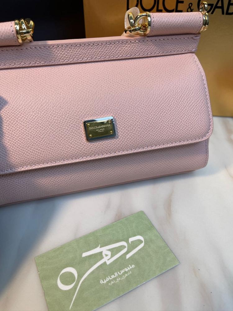 شنطة يد وكتف دولتشي غابانا سيسيلي ميني - بيج وردي