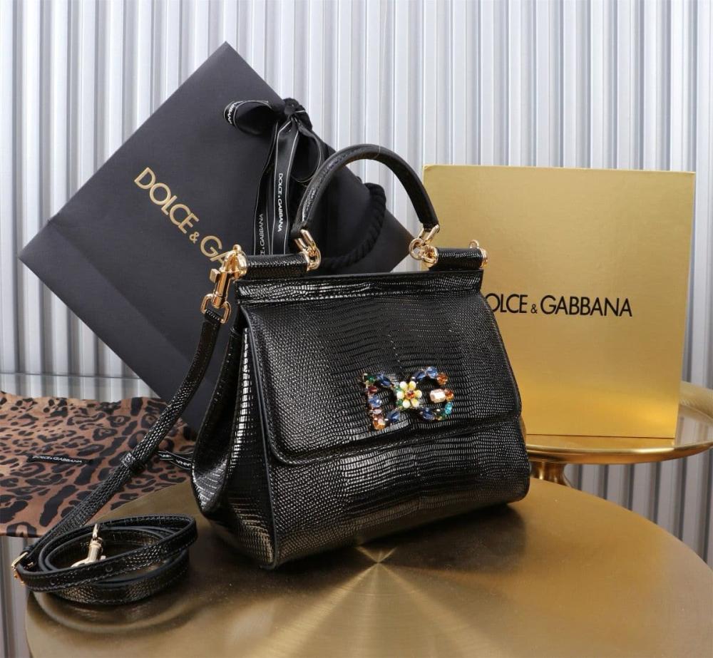 حقيبة دولتشي ستامبا إجوانا كريستال ميس سيسيلي-مقاس 20