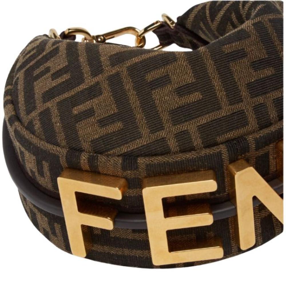 حقيبة يد فندي جرافي Fendigraphy ميني  - بني