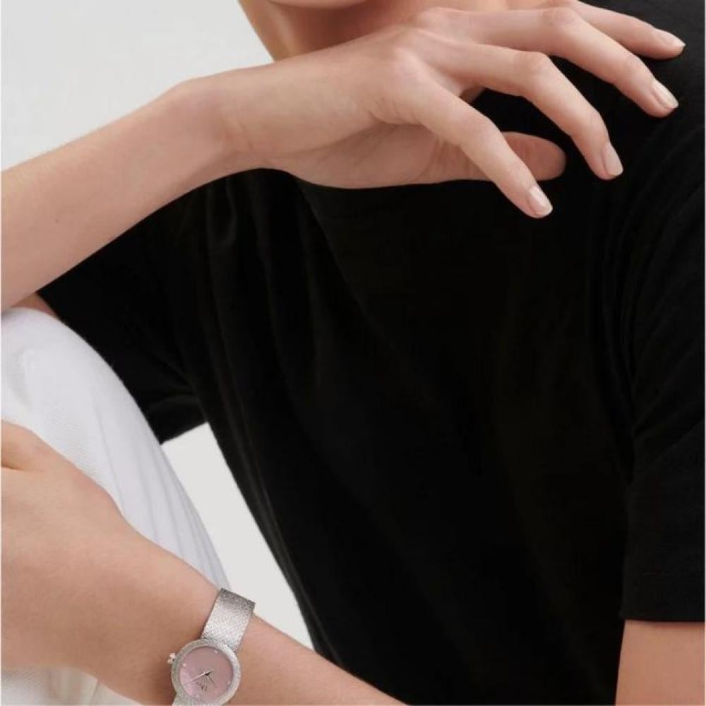 ساعة لا دي ديور ساتين بمينا وردية