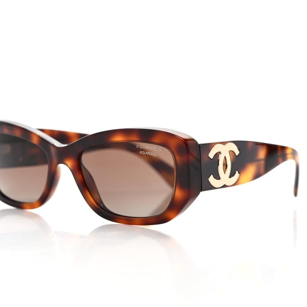 نظارة شمسية مستطيلة مستقطبة من الأسيتات 5493 من شانيل