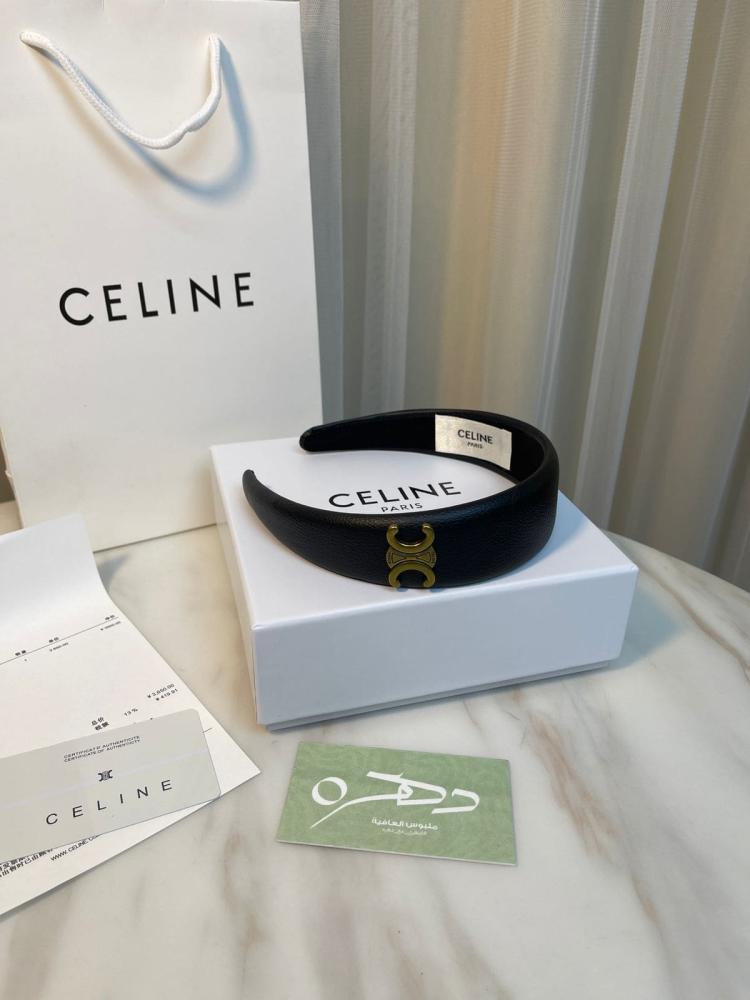 طوق رأس جلد من سيلين - أسود