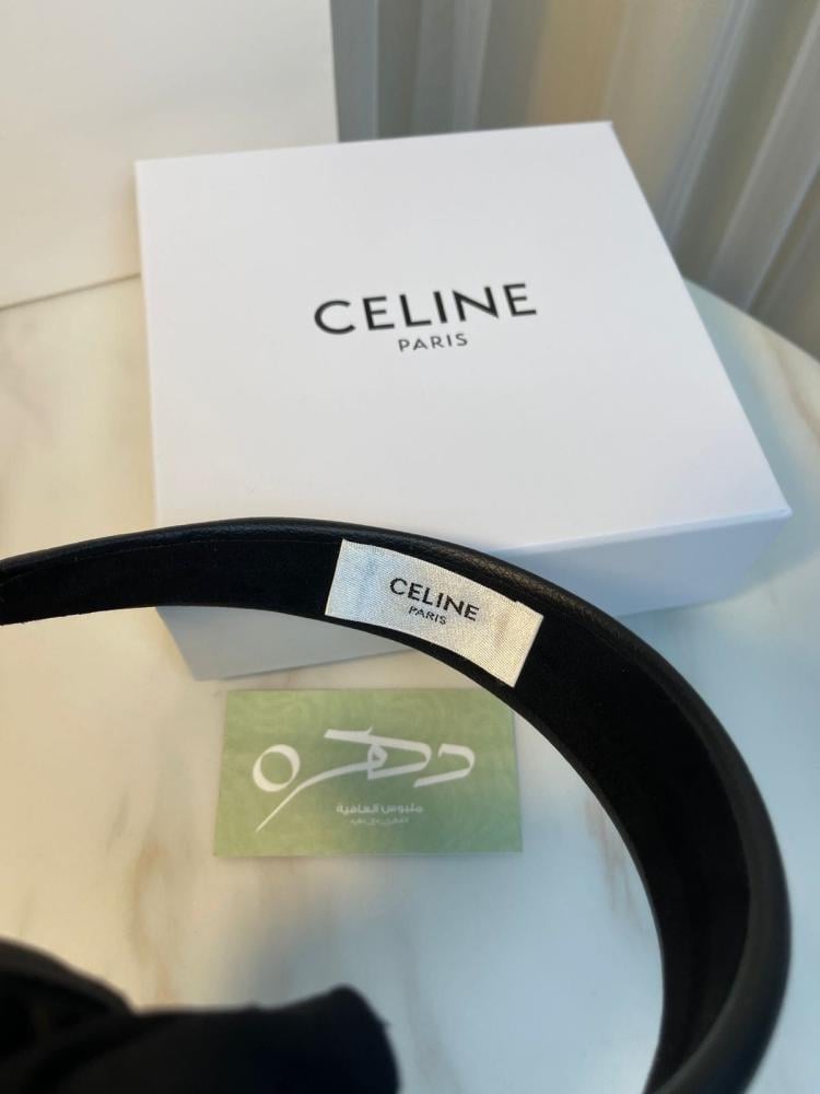 طوق رأس جلد من سيلين - أسود