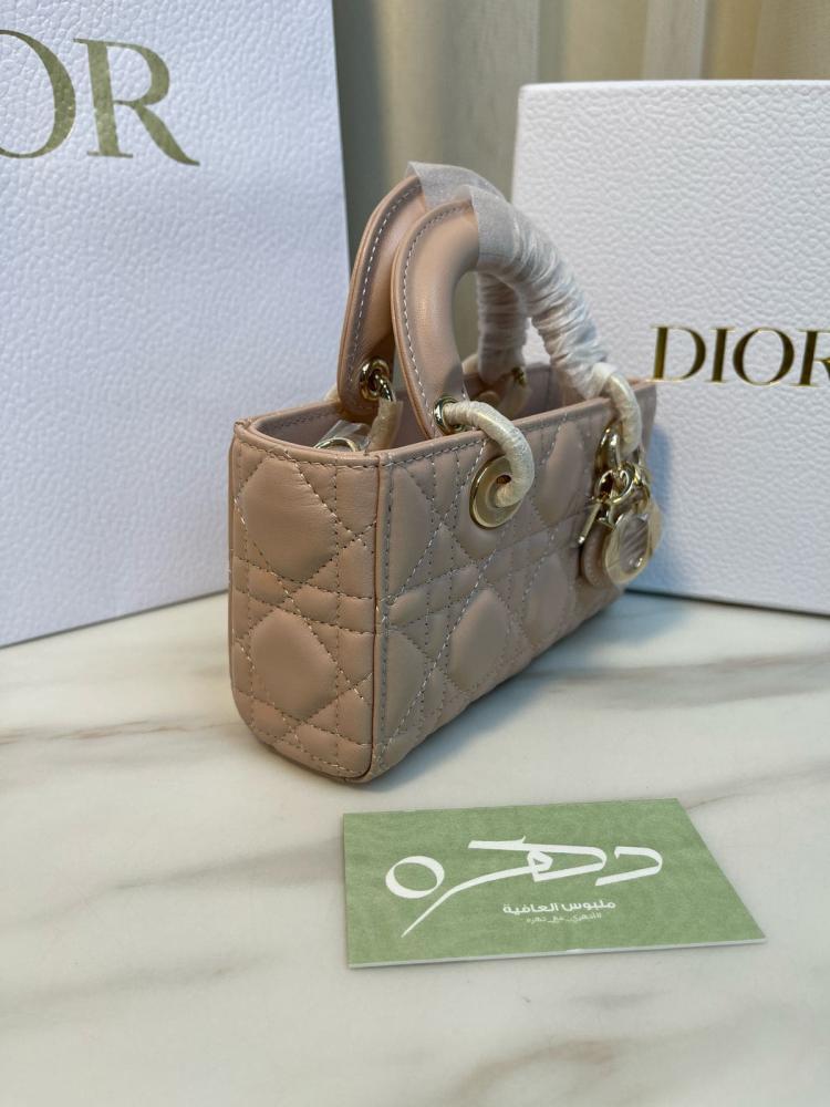 حقيبة ليدي ديور الصغيرة مقاس 16 - لحمي