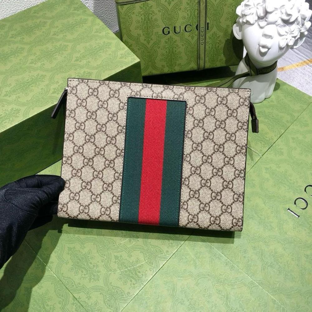 باوتش قوتشي جي جي سوبريم بشريط زيتي وأحمر - بني