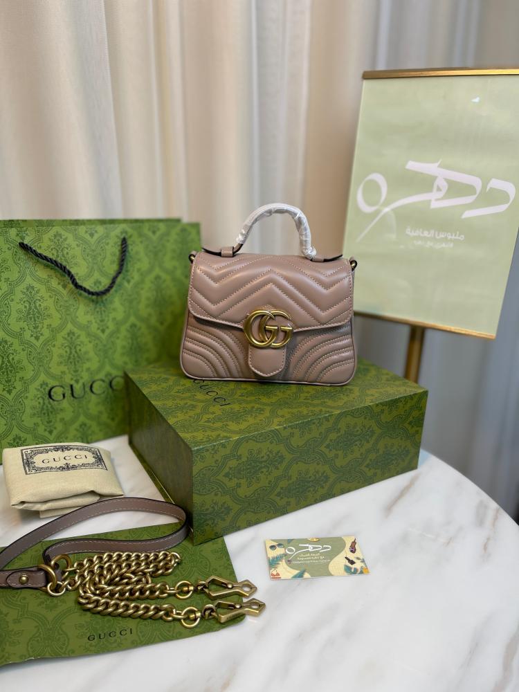 شنطة قوتشي مارمونت ميني توب هاندل - بني فاتح