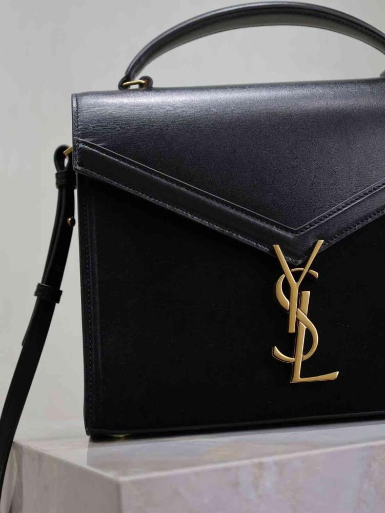 حقيبة كاساندرا متوسطة الحجم 24.5 سم بمقبض علوي من سان لوران