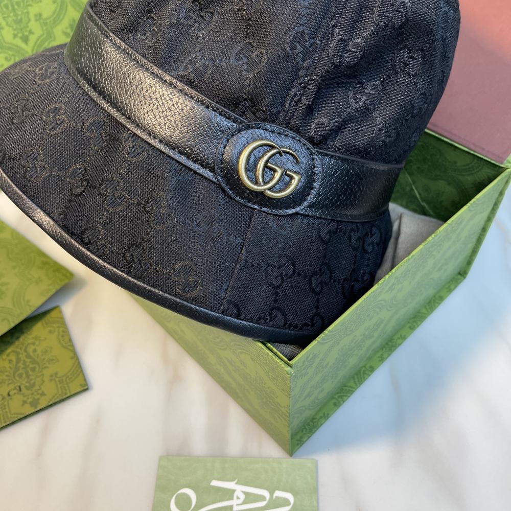 قبعة دلو من القماش بشعار GG مزدوج من قوتشي