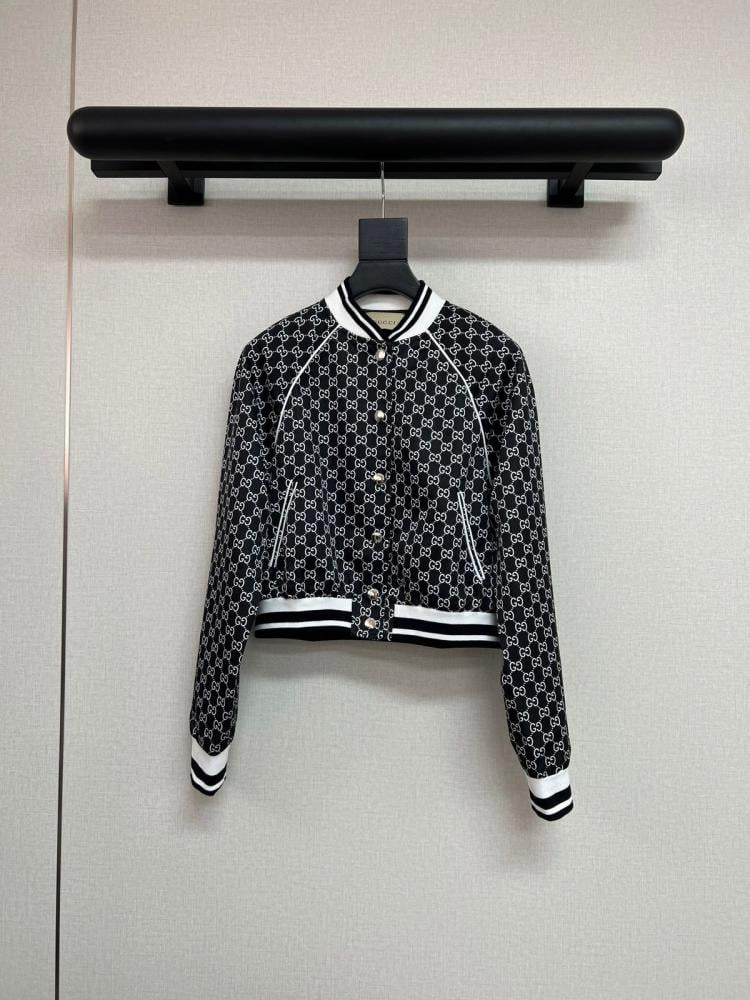 جاكيت قوتشي بمجموعة شعار GG بأكمام طويلة