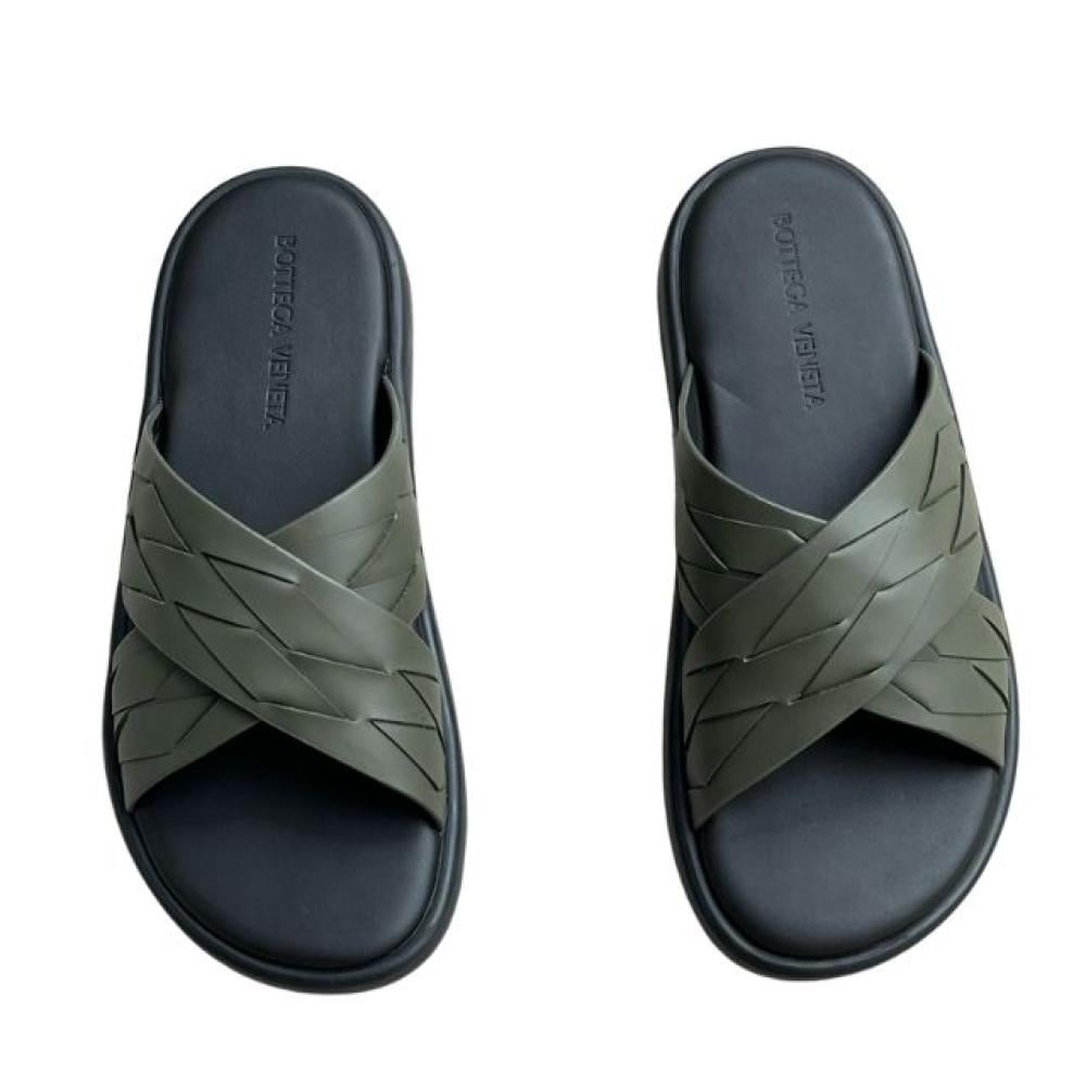 شبشب بوتيغا فينيتا رجالي من الجلد - أخضر عسكري