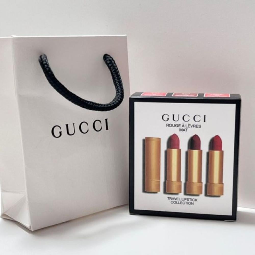 مجموعة أحمر شفاه غير لامع روج اليفيرز Rouge A Levers من قوتشي 3 قطع