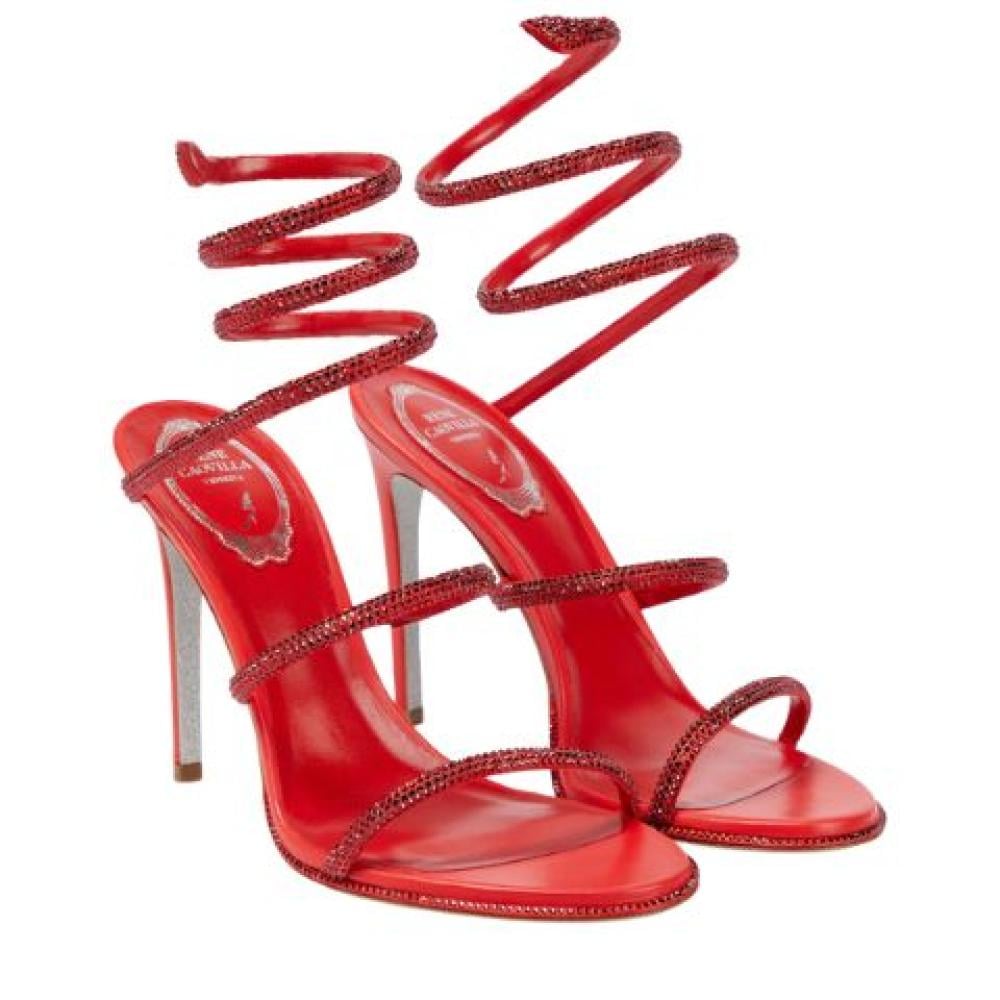 صندل كليو العالي المزين بالكريستال من رينيه كوفيلا