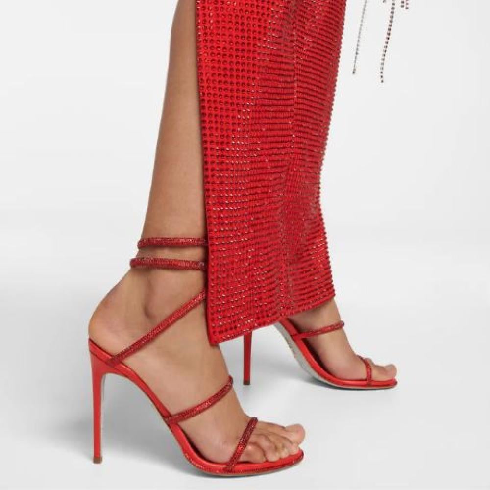 صندل كليو العالي المزين بالكريستال من رينيه كوفيلا