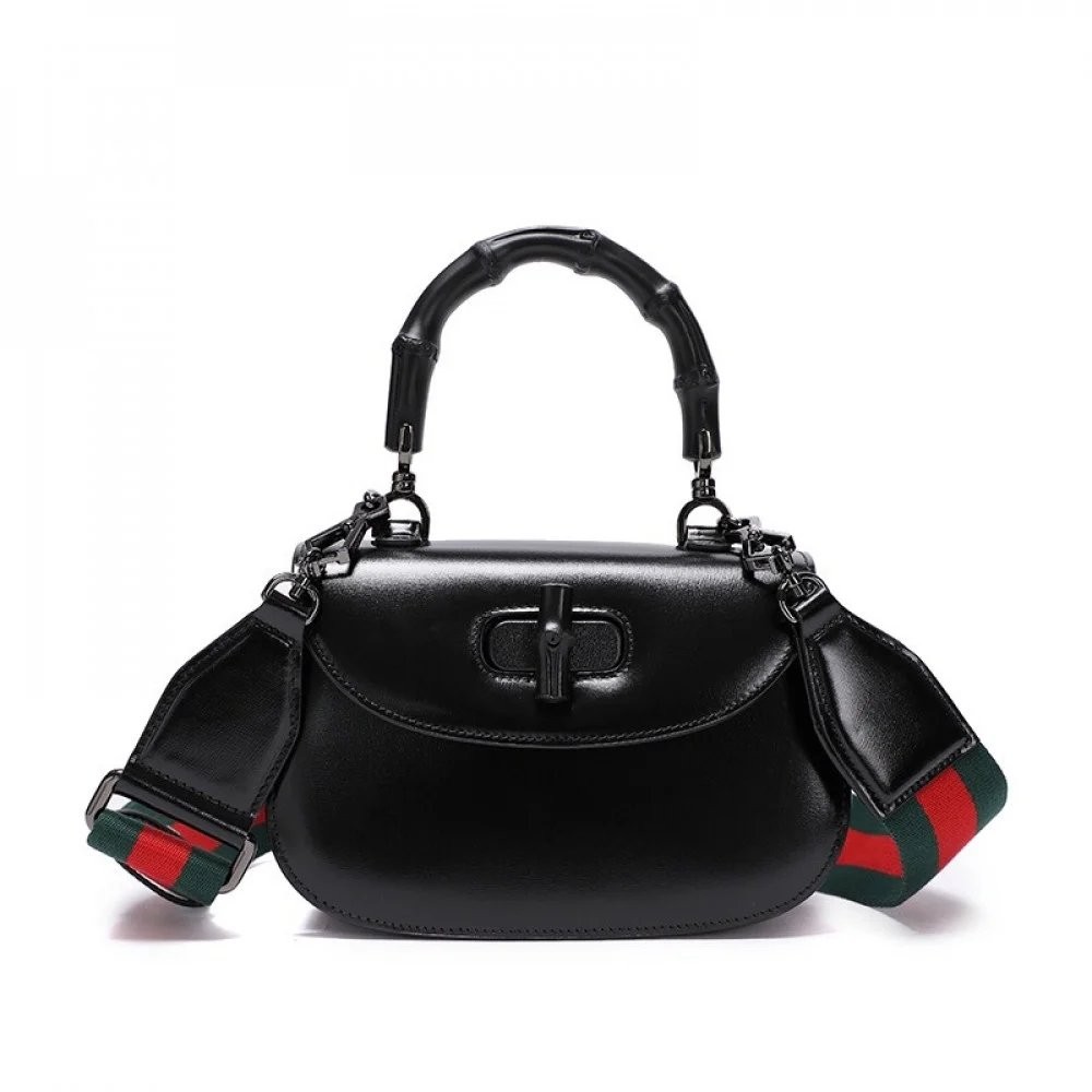 شنطة قوتشي بامبو توب هاندل 27 - أسود وأسود