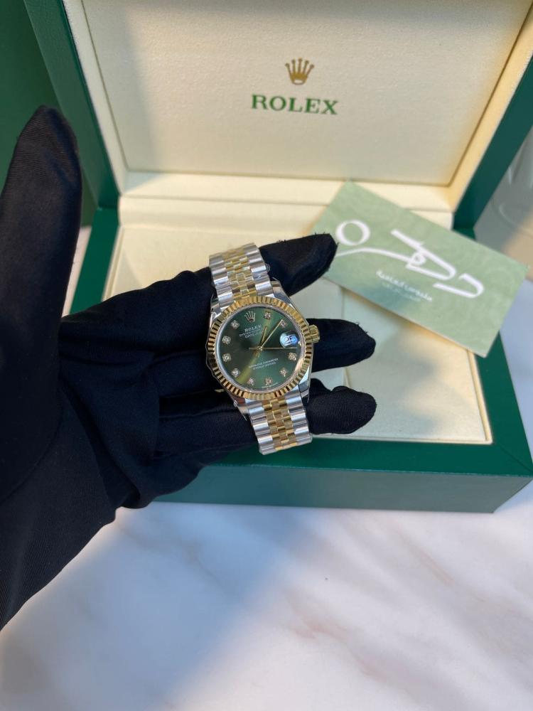 ساعة ديت جست 31mm من رولكس - أخضر زيتوني