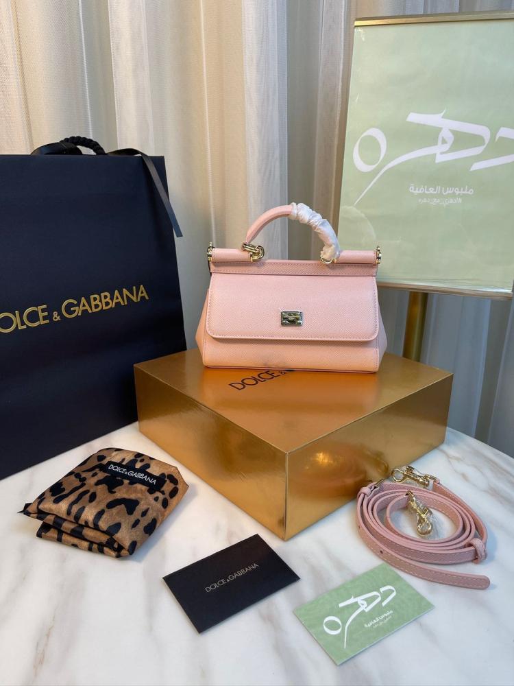 شنطة يد وكتف دولتشي غابانا سيسيلي ميني - بيج وردي