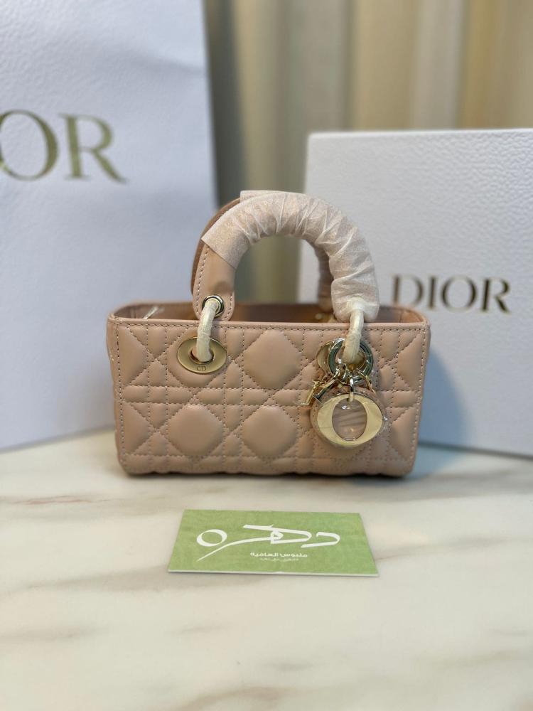 حقيبة ليدي ديور الصغيرة مقاس 16 - لحمي