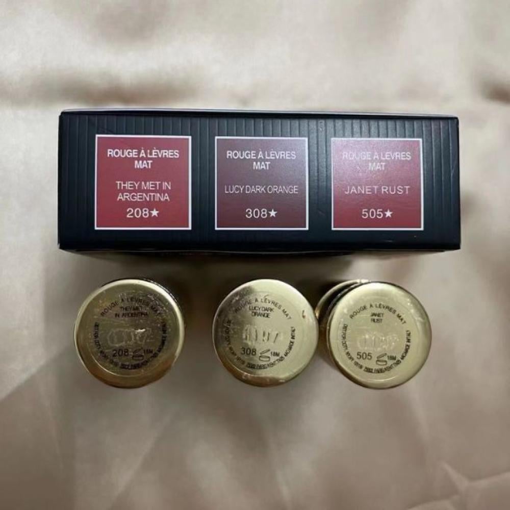 مجموعة أحمر شفاه غير لامع روج اليفيرز Rouge A Levers من قوتشي 3 قطع