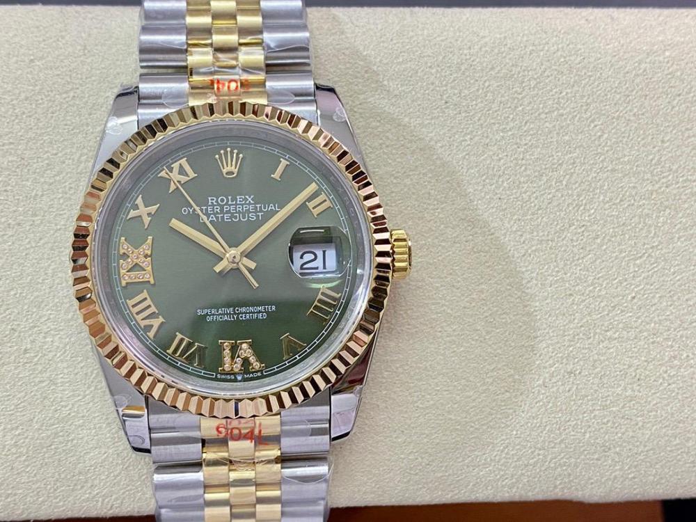 ساعة رولكس ديت جست 2024 - أخضر زيتوني