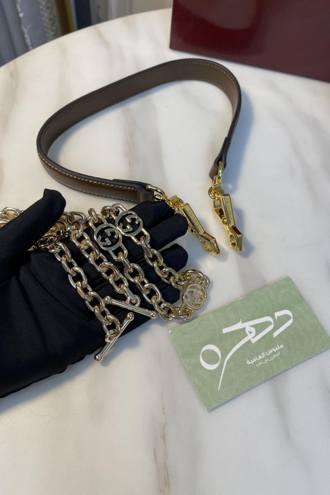 حقيبة كتف جلدية صغيرة قوتشي هورسبيت 1955