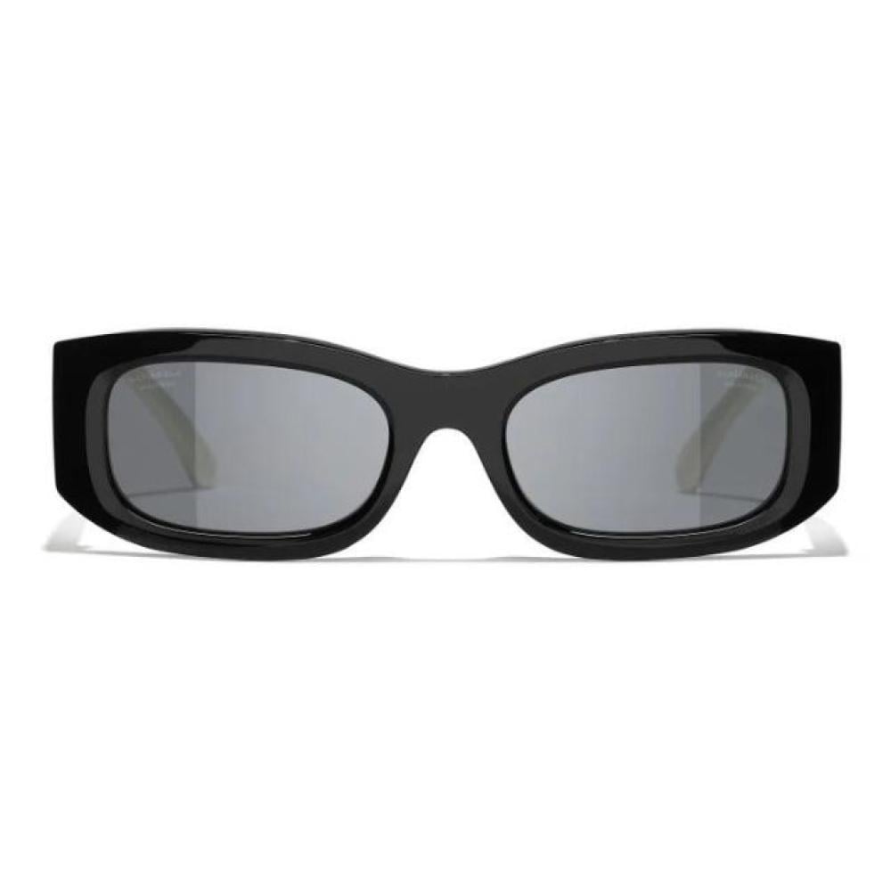 نظارة شمسية CH5525 1656/T8 من شانيل بلون أسود وأبيض