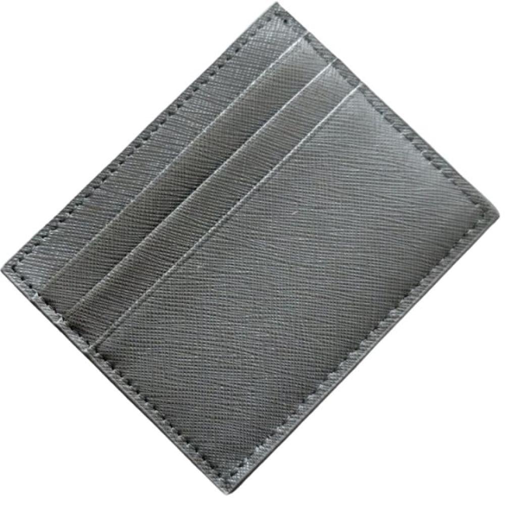 محفظة بطاقات سافيانو جلدية بشعار برادا منقوش - أسود