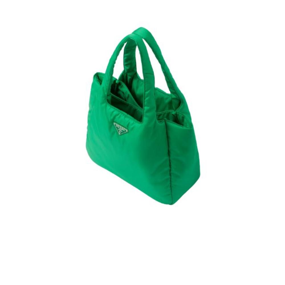 حقيبة يد كبيرة مبطنة من برادا - أخضر