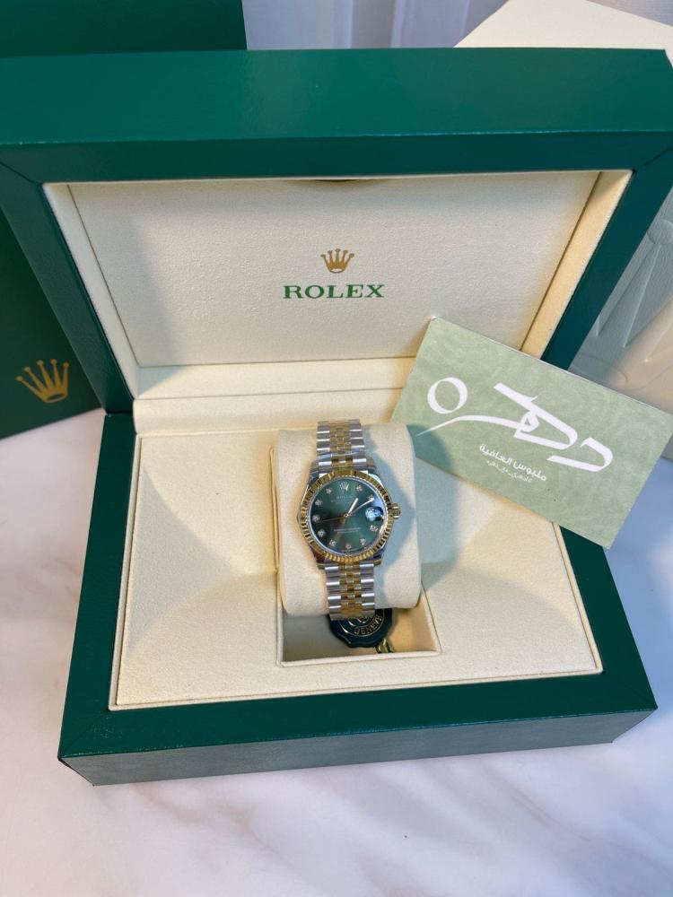 ساعة ديت جست 31mm من رولكس - أخضر زيتوني