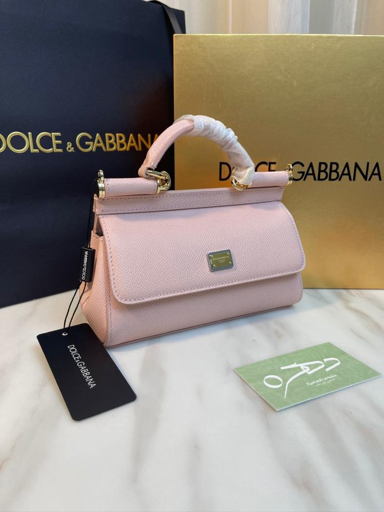 شنطة يد وكتف دولتشي غابانا سيسيلي ميني - بيج وردي