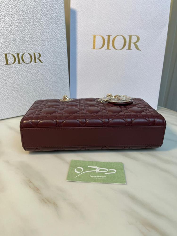 حقيبة يد وكتف الجلدية ليدي دي جوي من ديور مقاس 26 سم