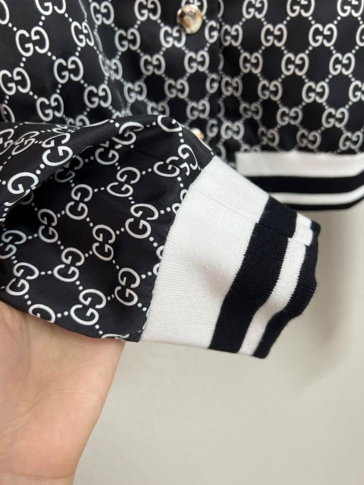 جاكيت قوتشي بمجموعة شعار GG بأكمام طويلة