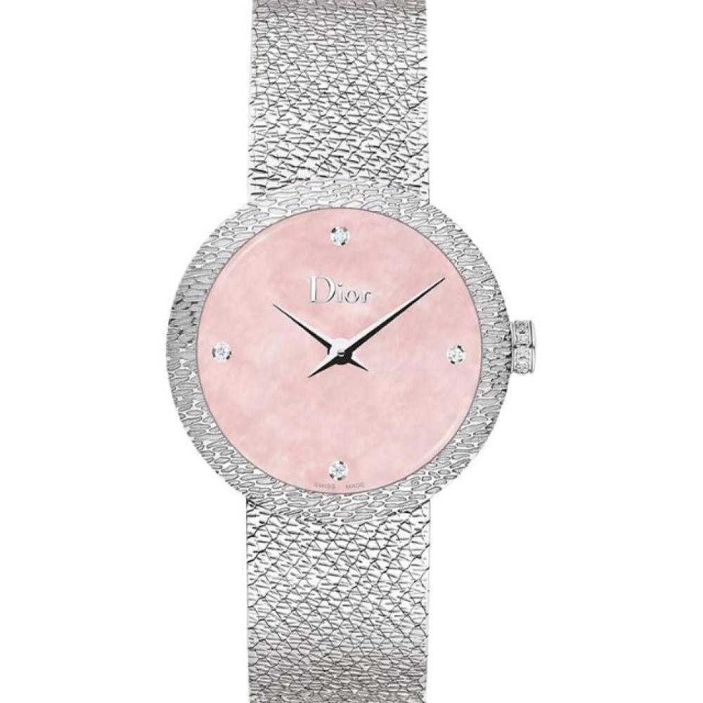 ساعة لا دي ديور ساتين بمينا وردية