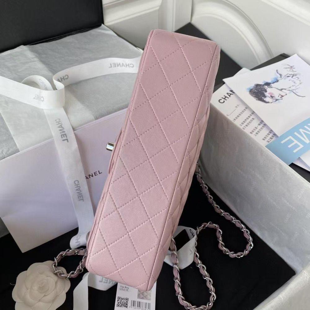 حقيبة شانيل كلاسيك 25.5 سم - وردي باهت