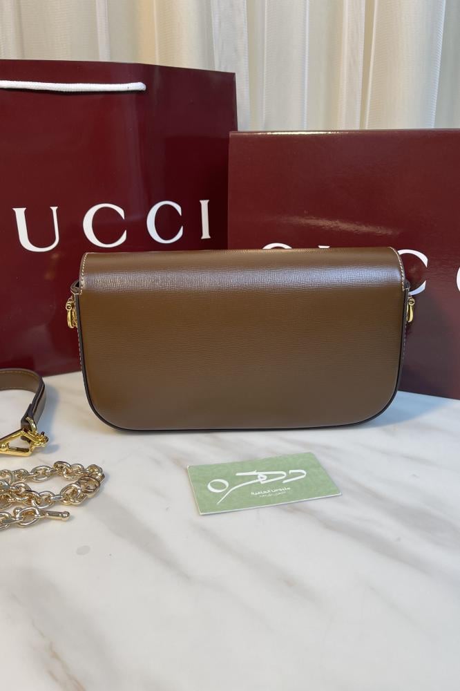 حقيبة كتف جلدية صغيرة قوتشي هورسبيت 1955