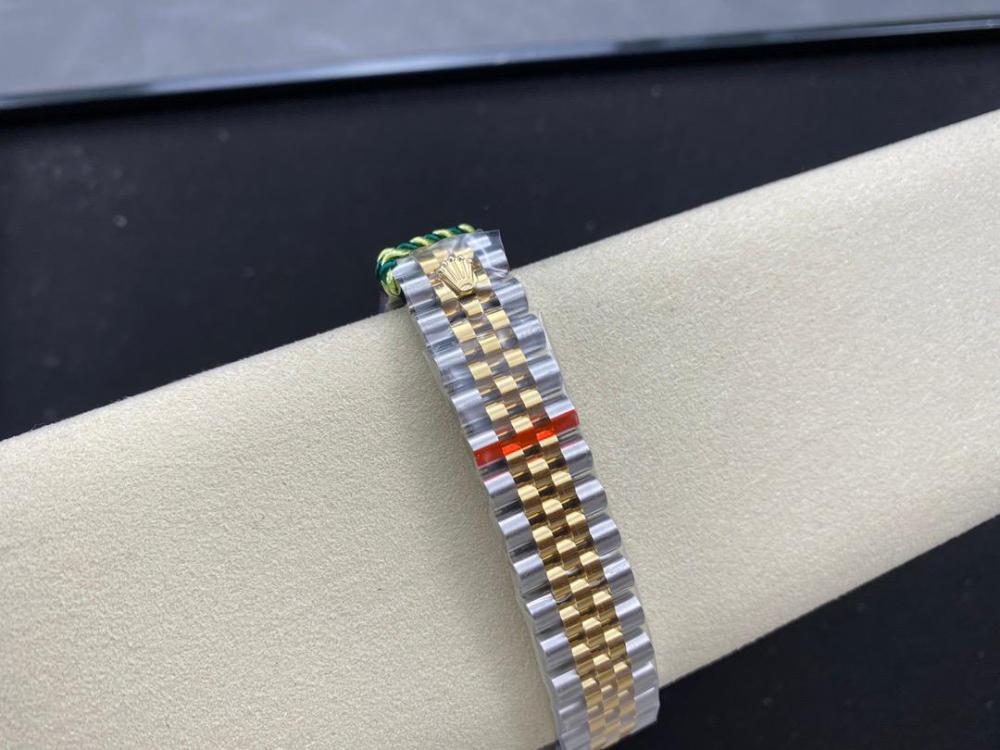 ساعة رولكس 36 مم باطار مرصع بالكريستال