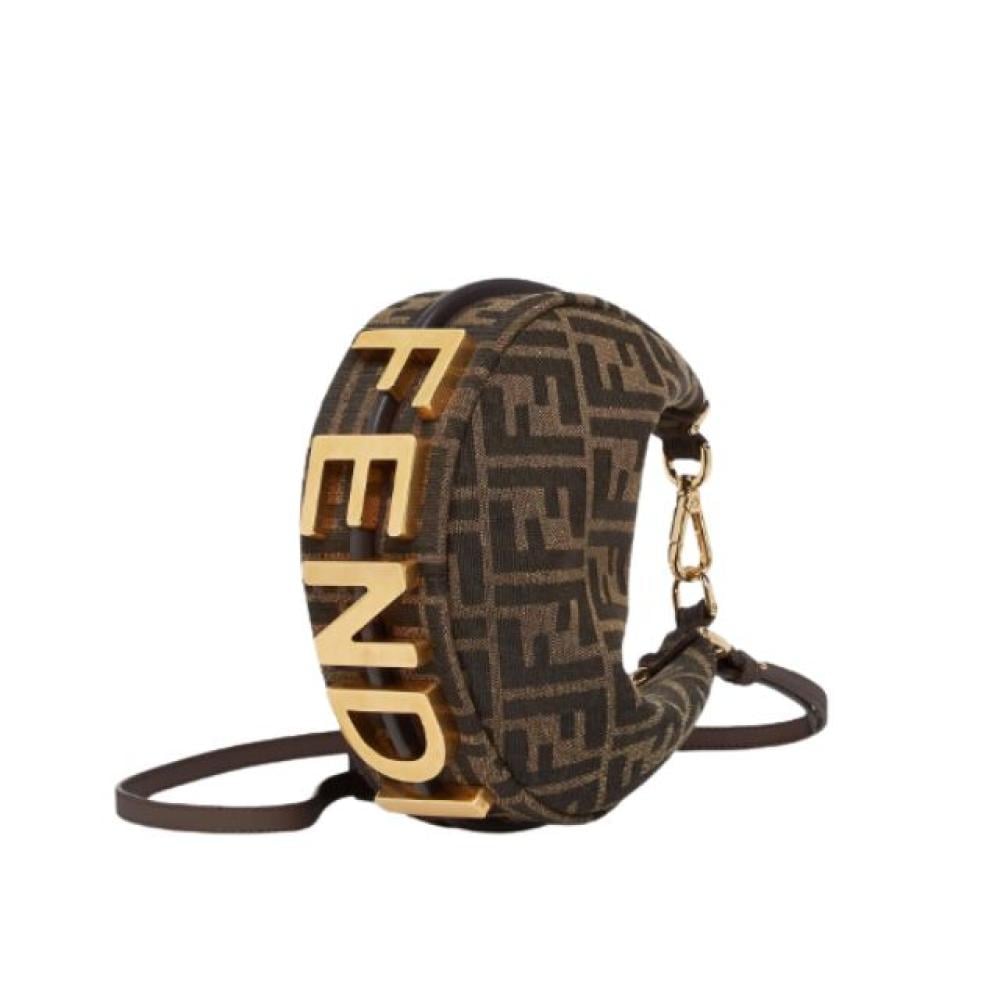 حقيبة يد فندي جرافي Fendigraphy ميني  - بني