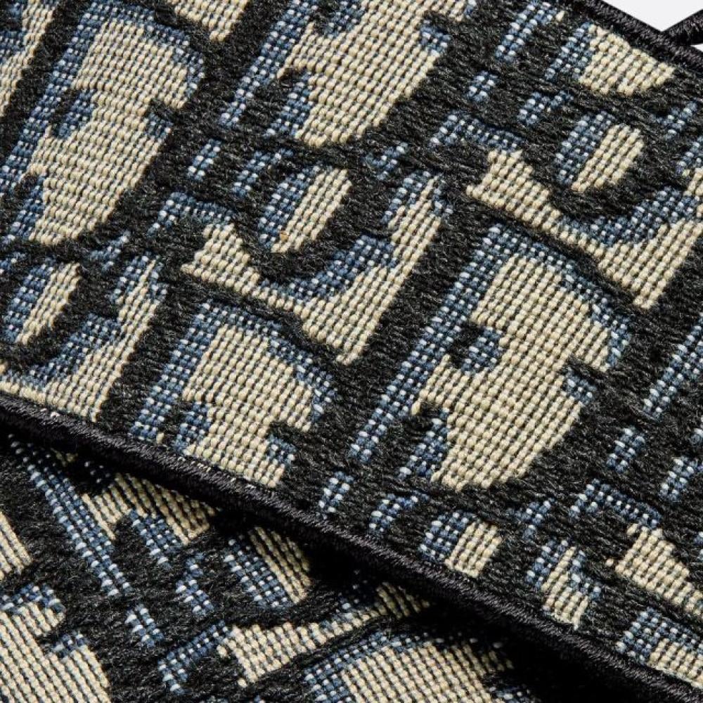 شبشب رجالي بيج وأسود ديور أوبليك جاكار